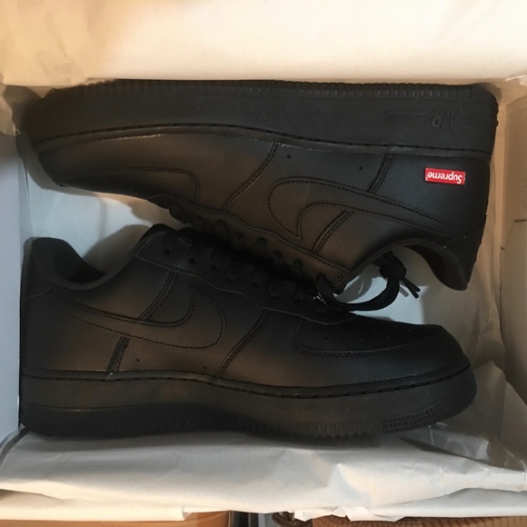 Supreme Nike Air Force 1 Black RARE Mens Size 4 / 5.5W Style #CU9225-001 - Picture 2 of 6